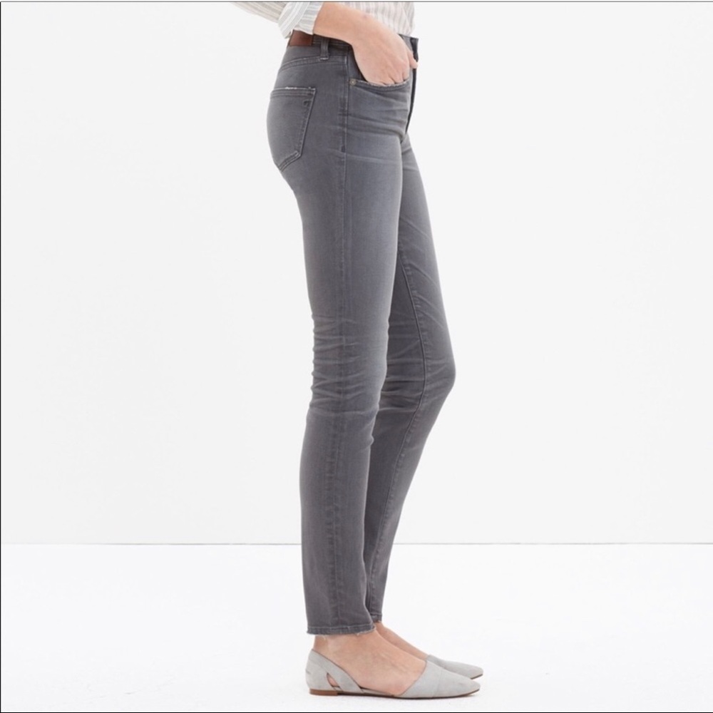 Madewell 9” High Riser Skinny Skinny Gray Jeans size 24 - Picture 3 of 6
